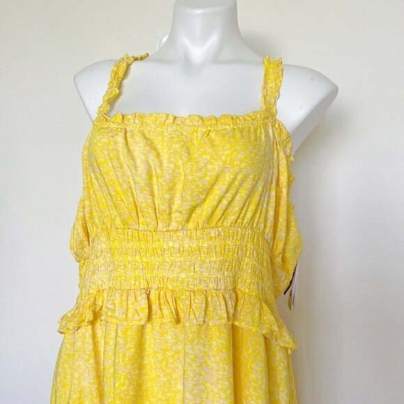 Nordstrom BP Sundress Mini Dress Plus Size 1X Yellow & Pink Sleeveless NEW - Picture 5 of 12